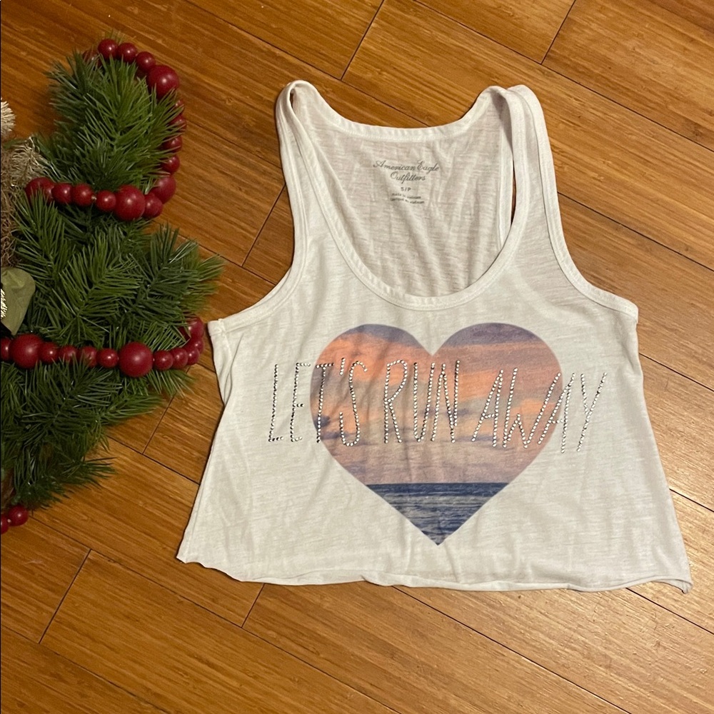 American Eagle Outfitters White Tank Top